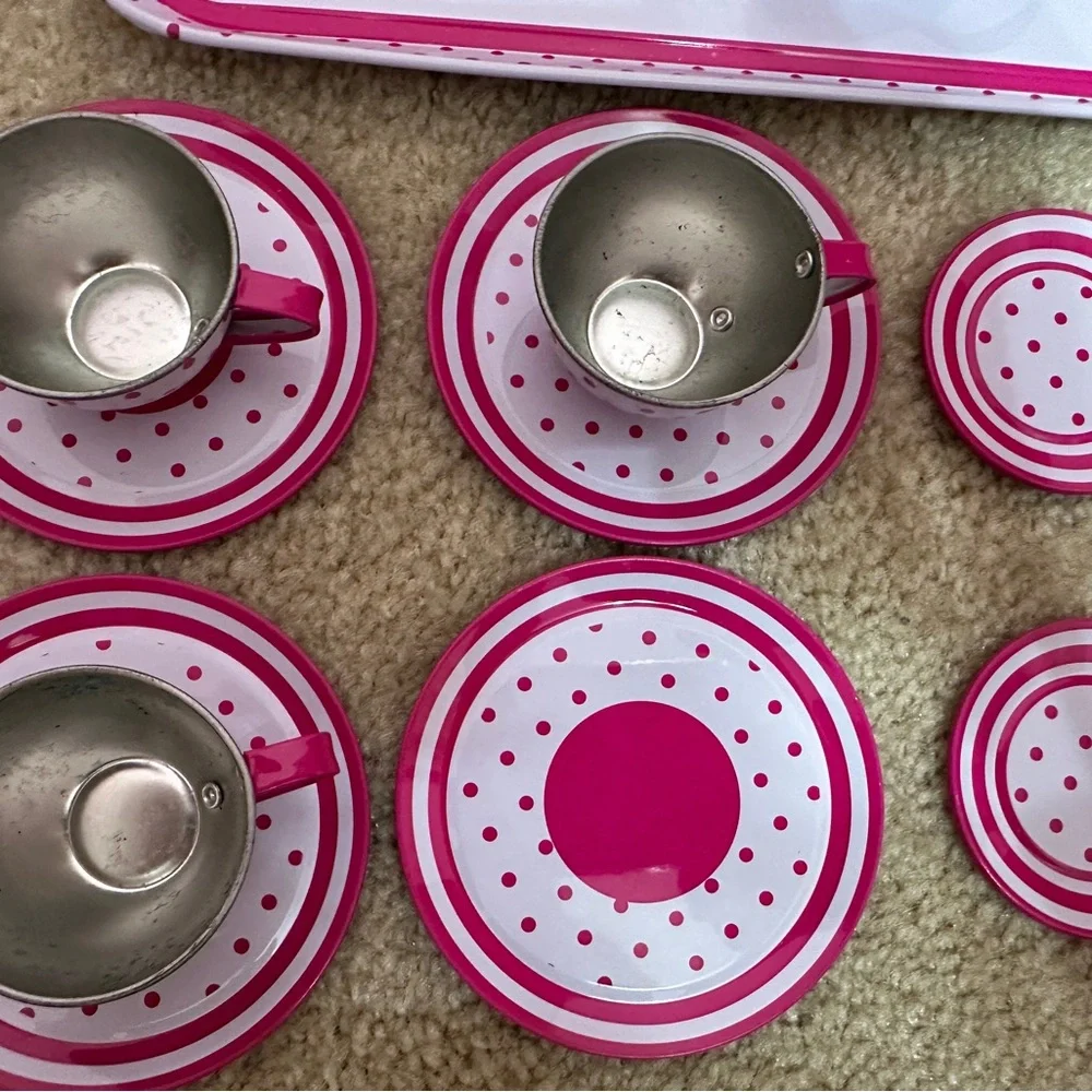 Metal and Plastic Tea Set Replacement Pieces Lot